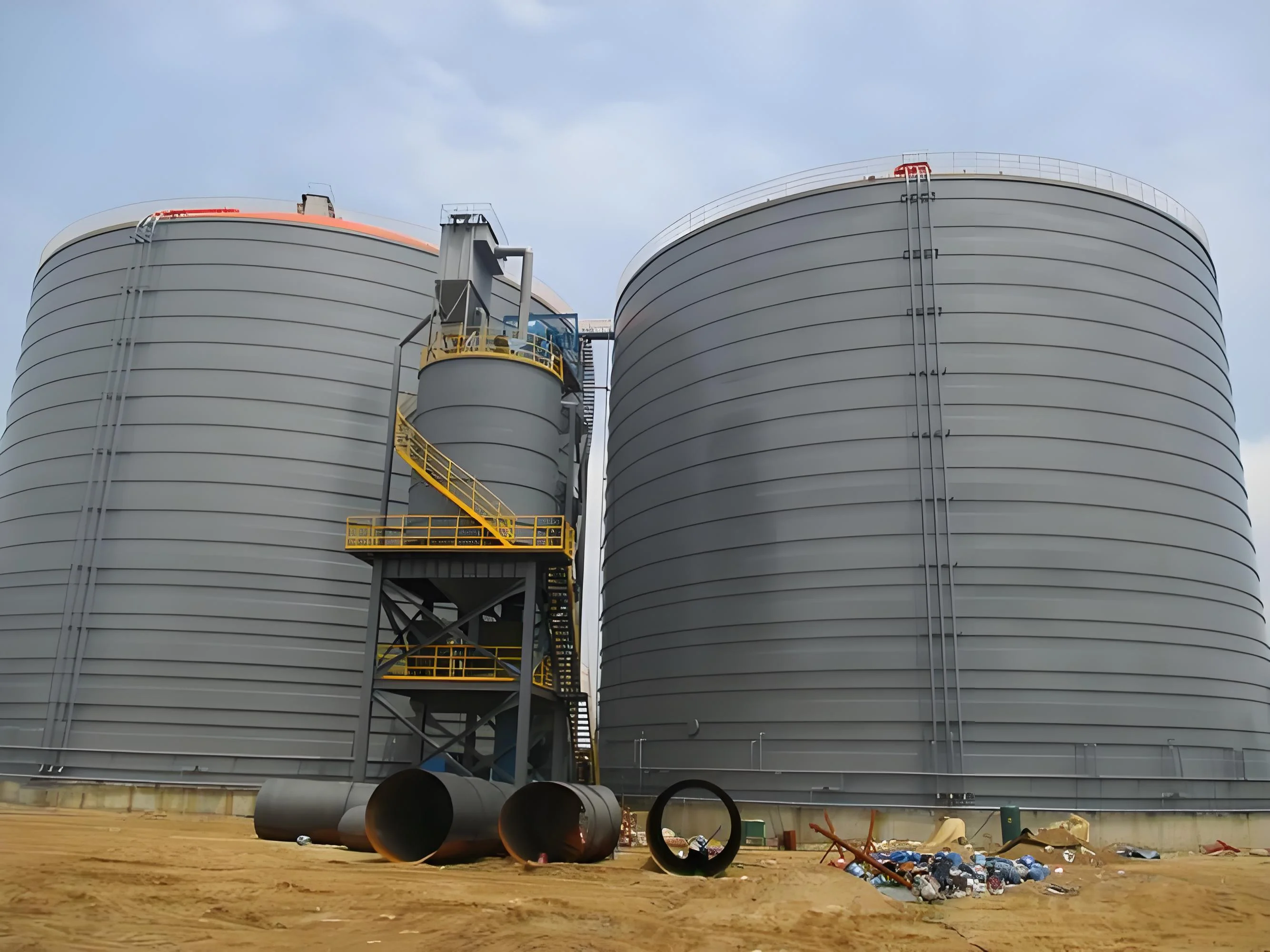 Silo de polvo de escoria